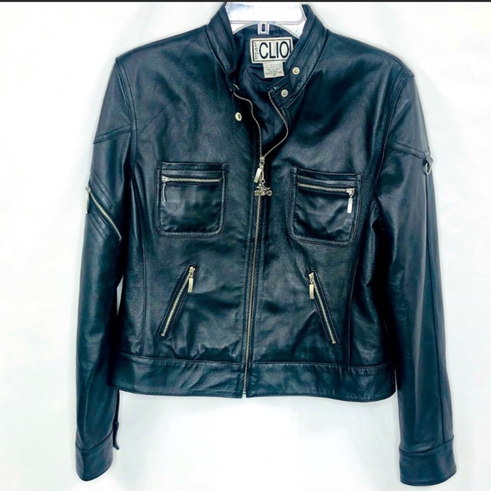 🖤 NWOT CLIO 💯 Leather Moto Jacket